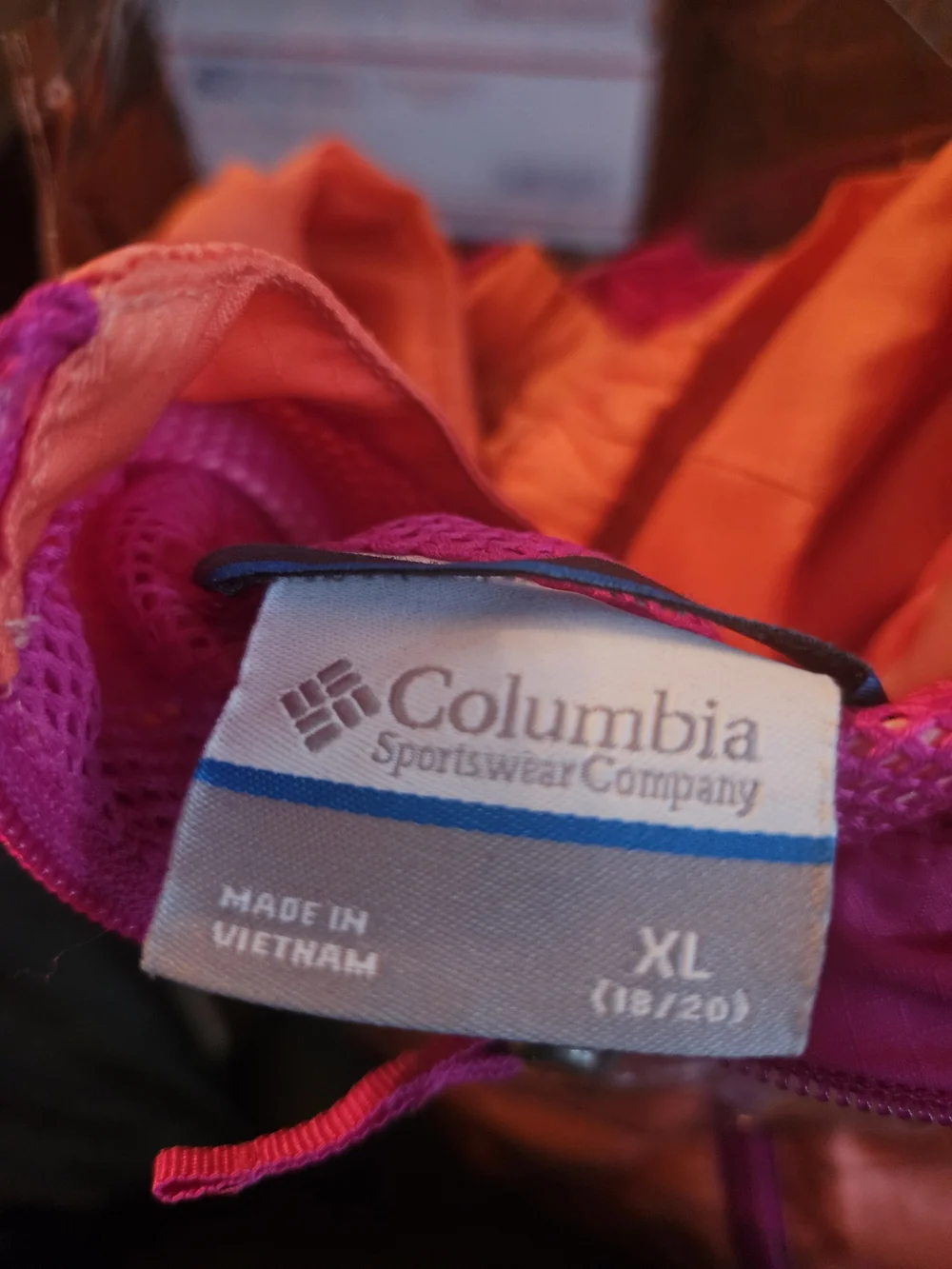 Columbia Girls' Coral & Hot Pink Hooded Rain Jacket
